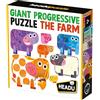 Headu Giant Progressive Puzzle The Farm 7 Puzzle con Grandi Pezzi Mu28658 Puzzle Educativi per Bambini Età 2+ Made in Italy