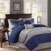 Madison Park Biancheria da letto alternativa per tutte le stagioni, federe abbinate, cuscino decorativo, poliestere, blu, california-king