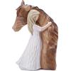BAOPLAYKIDS Statue di angelo custode Truly a Friend, statuette dipinte a mano con cavallo che abbraccia il cavallo, regalo per amanti dei cavalli e commemorazione, regali cowgirl per compleanno e Natale