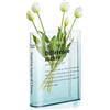 BuyCard Vaso a libro trasparente per fiori, vaso da fiori trasparente per l'arredamento della casa, creatore di differenze, regalo per motivare. (BK-TM-DM-BLUE)