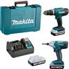 Makita DK18922A01 Set avvitatori a percussione ed impulsi 18 V con batterie