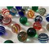 FAIRY TAIL & GLITZER FEE 25 grandi sfere di vetro trasparenti, colorate, realizzate a mano, 27 mm, in vetro, FG 745454554, Bianco