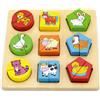 Viga - Gioco-puzzle con blocchetti in legno - animali della fattoria