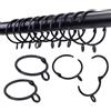 TXZWJZ Anelli per tende apribili con occhiello, 24 anelli per tende, anelli per tende con diametro interno 25 mm, colore nero TXZWJZ