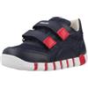 Geox Scarpe da Ginnastica B IUPIDOO Boy C, Blu Navy/Rosso, 20 EU