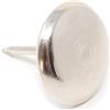 Adsamm® / 32 x scivoli in metallo con chiodo/argento/Ø 25 mm/tondi/puntali in metallo nichelato con chiodo/piedini protettivi per arredi Adsamm® Quality