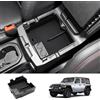 BIXUAN JL compatibile con Jeep Wrangler JL 2018-2024 Console Centrale Scatola portaoggetti con Gladiator JT 2020-2024 Tappetino antiscivolo vano portaoggetti accessori braccioli, organizer vassoio,