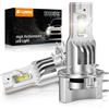 D-Lumina Lampadina H15 LED Canbus,120W 20000LM 6500K Anti-errore Luce Abbagliante Bianca Super Luminosa e Luce di Marcia Diurna,Con Effetto di Raffreddamento Tramite Ventola,Set da due Pezzi