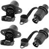 AGRISHOP 2 Pezzi Spina 3 Poli Trattore e 2 Pezzi Presa 3 Poli Trattore 12v 24v Impermeabile,Spina e Presa 3 Poli per Rimorchio Macchine Agricole,3 Poli Connettori per Camion Carovana Barca RV
