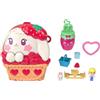 Polly Pocket - Coniglietto Picnic, cofanetto con una mini bambola, un amico cucciolo e tanti accessori inclusi a tema frutta e cestino di fragole, 4+ anni, JKC47
