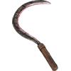 STYLEX Armi realistiche in schiuma per Halloween, cosplay, travestimenti, accessori per travestimenti (coltello a falce), argento, marrone, grigio (grigio grigio), rosso reale (t_546)