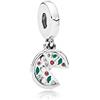 FGT Ciondoli in argento Sterling a forma di labbra rosse a forma di mela pizza, cioccolato, per bracciali, collane, ciondoli, perline, regalo per mamma, donne, ragazze, figlia, moglie, fidanzata,