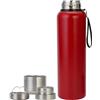 XUDREZ Bottiglia d'acqua in acciaio inox isolata sottovuoto da 1,5 L, grande bottiglia in metallo senza BPA, borraccia sportiva senza perdite per corsa, palestra, ciclismo (rosso)