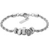 Diesel DX1622040 - Bracciale da uomo in acciaio inossidabile tono argento