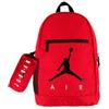 JORDAN AIR SCHOOL BACKPACK WITH PENCIL CASE UNISEX SET rosso (R78)