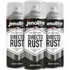 JENOLITE Directorust Vernice Aerosol Lucida | NERO | Vernice spray multisuperficie | Per l'uso su legno, metallo, plastica, ceramica e superfici arrugginite | 3 x 400ml | RAL9005