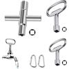 FORMVERSITY 5 Chiave Quadrata Contatore Set, FORMVERSITY Chiave Quadrata, Chiave per Cassette Elettriche, Chiave di Sfiato Utilities, 4 Vie Chiave Quadrata, Chiave Contatore per Radiatori e Rubinetti