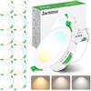 Jaenmsa Faretti LED da Incasso per Cartongesso 230V, 4W Foro Ø 55-65mm Faretti Incasso Cartongesso Ip44, Dimmerabile, Luce Calda 3000K Luce Neutra 4000K Luce Freddo 6500K, Set di 12