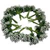 Rikyo 144 pezzi di stelo di fiore artificiale mini argento con pistillo e gambo morbido, bacche minuscole da 20 mm per creare accessori per capelli da sposa fai-da-te, decorazioni per torte, braccialetto