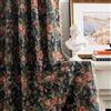 USTIDE - Tenda Rustica Rosa Jacquard, Tenda Floreale 1 Pannello, Pizzo, Macramè, Semi-Oscurante, per Camera da Letto, Salotto, 150x220cm