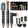 UMIGA Air Styler Air Brush Spazzola Riscaldante Brushing Asciugacapelli con Diffusore Spazzola Soffiante Airstyler Loop a Capelli Aria Spazzola Lisciante Set Airbrush Acconciatura Donna Nero