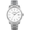 Breil Orologio Uomo Caliber Quadrante Bianco Movimento SOLO Tempo Quarzo E Bracelet Acciaio Argento EW0646, argento/bianco, moderno, casual