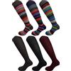 CRV PAJAMAS AND SOCKS CRAVANA Calze Uomo Corte e Lunghe in Cotone Caldo a fantasia Righe Disegni Perfette per la stagione fredda, Alta Moda Italiana Prodotti made in Italy (8106 LUNGO, T2)