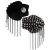 OATIPHO 1 paio di spalline in argento anticato Rivet Nappa per uomini e donne Punk Style con catena per giacca e costume versatile e durevole