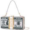 Covelin Borsa a pochette da donna con strass, borsa da sera in strass, nero