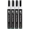 SECURIT Chalk Star - Confezione di 4 pennarelli per calce liquide bianche per lavagne, lavagna, finestre o vetro - Nibs rotondi da 2 - 4 mm. Penne Chalk ideali per segnali e pubblicità