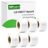 Molabel 6 rotoli di etichette per raccoglitori, 12 x 50 mm, 99017/S0722460 | 220 etichette adesive per rotolo, compatibili con Dymo LabelWriter serie 450 e 4XL, ideali per raccoglitori.