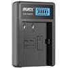 ayex Caricatore USB adatto per batterie Panasonic, tipo DMW-BLF19E, ricarica tramite presa USB, laptop, power bank o PC, display LCD con indicatore di carica