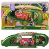 Mattel Universal Wicked - Treno per la Città di Smeraldo, set ispirato al film con mini bambola Elphaba, treno con ruote funzionanti e 3 aree di gioco, 14 accessori inclusi, 4+ anni, JKM07