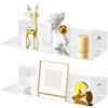 Ravytha 2 Pezzi Mensole da Muro Bagno, Mensola Bagno Senza Foratura, Scaffale, Libreria da Parete Sospesa, Scaffale da Parete, Mensolina da Muro Piccola Acrilico, Per Camera da Letto