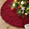 Lanpn Tappeto sotto Albero di Natale Copribase Albero 75cm, Copertura Base Tappetino Copri Base Piede Gonna per la Decorazioni per Interni per Feste Invernali in casa (Rosso)