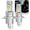 XELORD LED H4 Lampadine Auto 12000LM 60W 6500K Bianco Freddo, Fari Abbaglianti e Anabbaglianti, Plug and Play, Sostituzione per Lampade Alogene, Kit da 2 Pezzi