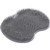 RQzaufania Piedi Scrubber per Doccia, Tappetino Massaggio per Pulizia Del Piedi con Ventosa Antiscivolo, Spazzola per Pulisce, Esfolia, Massaggia Piedi Senza Piegarli (Grigio)