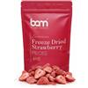 BAM Frutta Liofilizzata e Disidratata - Snack Croccante - Fragole o Lamponi Naturali - Ideale per Dolci Senza Zucchero e Snack Sani, Senza Glutine, 40g