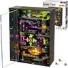 ROKR Marble Run 3D Puzzle in plastica The Alchemy City Model Kit per adulti con attivazione sonora, per costruire scrivania da gioco Cyberpunk Steampunk idea regalo - Parallel World MR04S