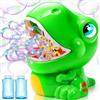 JOYIN Macchina per bolle verde a forma dinosauro (con 2 soluzioni di bolle) 1000+ bolle al minuto Soffiatore di bolle per bambini Feste gioia d'estate Compleanno Attività all'aperto e al coperto
