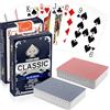 pangdapengpeng 2 Mazzi Carte da Gioco Impermeabili, Carta Poker Plastificate, Rosso/Blu Carte in Plastica Professionali per Poker, Blackjack, Bridge, Canasta (2PCS)