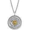 Engelsrufer Collana da donna Aloha in argento sterling con ciondolo rotondo bicolore - chiusura a moschettone - regolabile in tre lunghezze - senza nichel, 50 cm, Argento sterling, Nessuna pietra