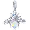 luvhaha Colorful Api Charms con Fiore Sterling Silver Charms fit Pandora Braccialetto Pendente Collane Gioielli Regali per le Donne