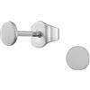 Traveller Orecchini da uomo, in acciaio inox, realizzati in Germania, 4 mm, Acciaio inossidabile