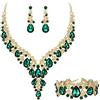 Clearine Donna matrimonio sposa austriaco cristallo Teardrop fiore cluster collana orecchini e bracciale set di gioielli per ballo