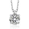 MomentWish Collana Moissanite Donna, 2 Carato Collana Diamante Solitario Argento 925 Oro Bianco/Oro Rosa/Oro Gioiello Regalo di Natale per Donna