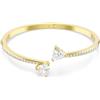 Swarovski Mesmera Bracciale Rigido, Gioiello Versatile per Occasioni Speciali con Zirconia, Forma a Cuore, Taglia M, Placcatura in Tonalità Oro, 16 cm, 1,8 cm, 5,6 x 4,6 cm, 4,3 cm