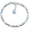 Schöner-SD Bellissimo braccialetto SD fine 4 mm perle di cristallo argento 925, 18 cm, Argento sterling, cristallo