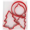 Custom Cutters Set di 4 Formine per Fondente a Forma di Palla e Albero di Natale, Forme per Biscotti, per Glassa o Torte, 5 cm + 8 cm
