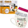 Get Trend Peanuts Snoopy Tazza e Calze Set Regalo Donna e Adolescenti, 340ml/11.5oz Tazze Ceramica e Taglia Unica Calzini Caldi, Regali per Lei (Rosa Snoopy)